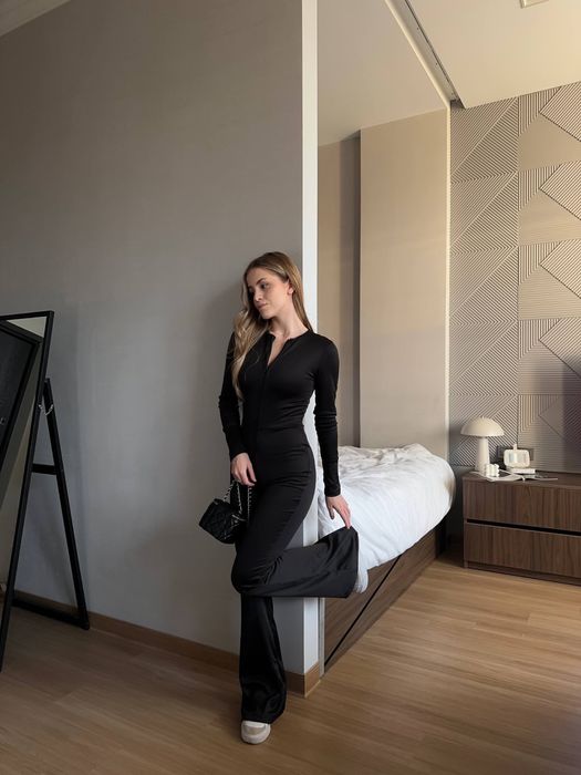 Комбез комбінезон чорний на флісі мікродайвінг кльош кльоші