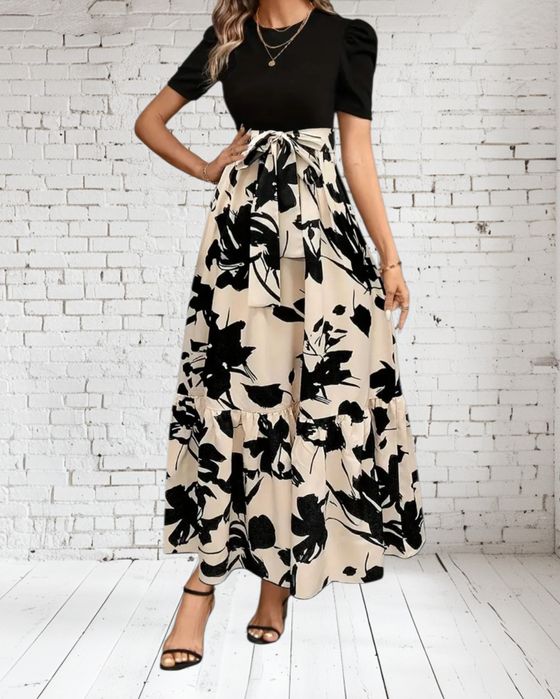 Długa maxi elegancka sukienka do pracy biura na święta itp XL 42