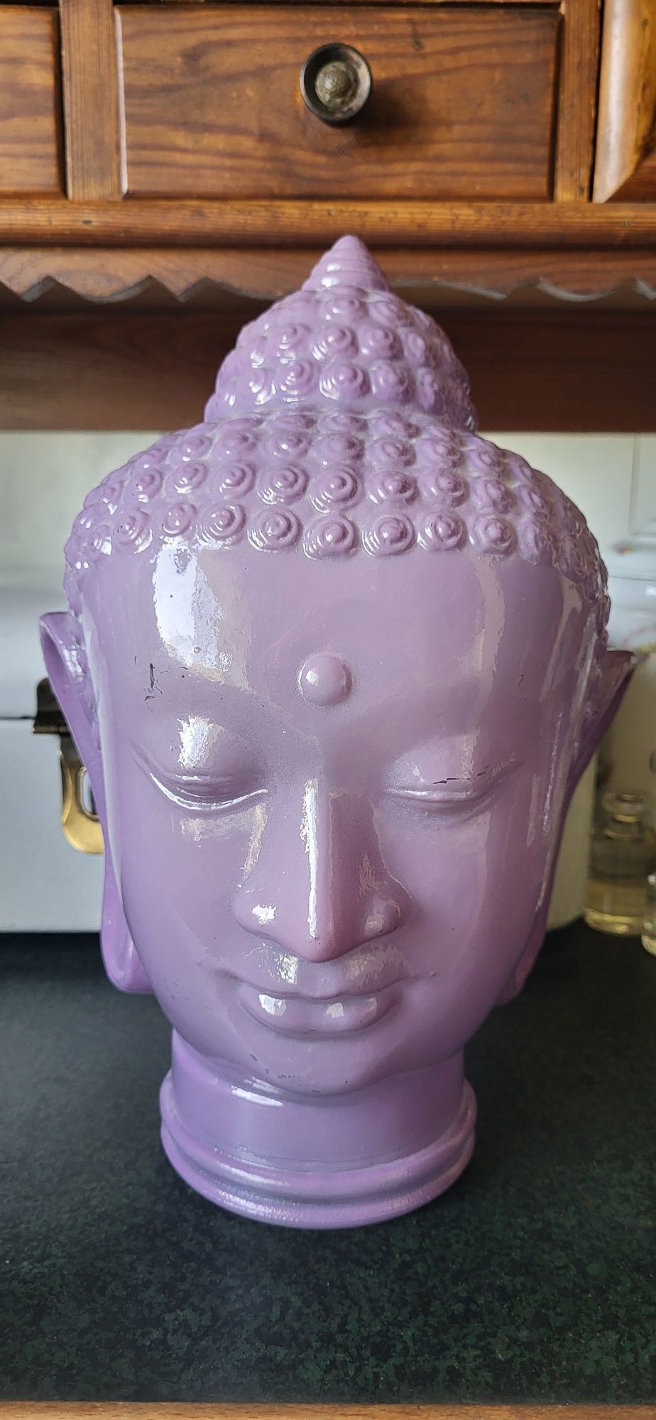 Budda duża szklana głowa