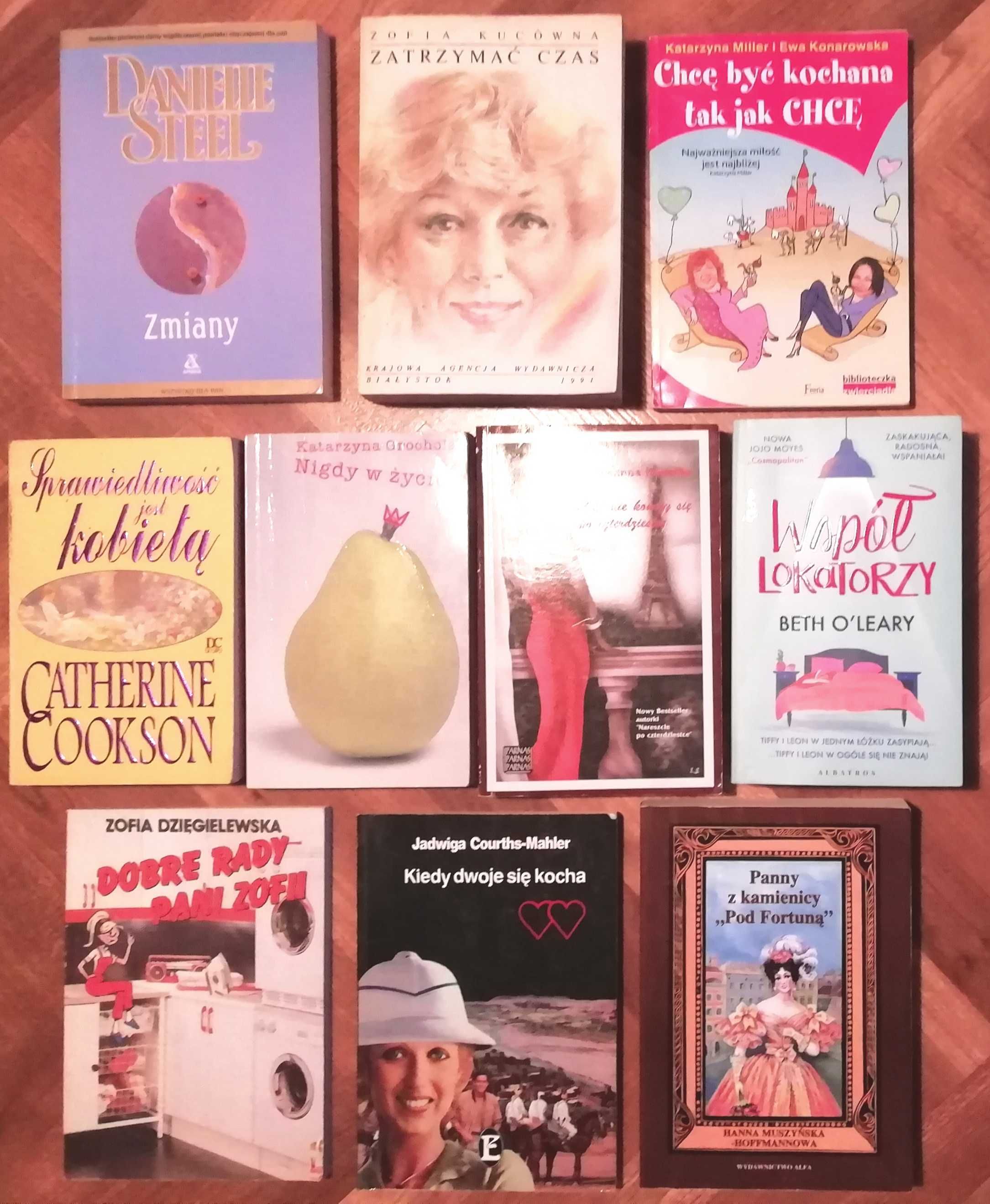 10x LITERATURA KOBIECA Książki dla kobiet ZESTAW Romanse i nie tylko