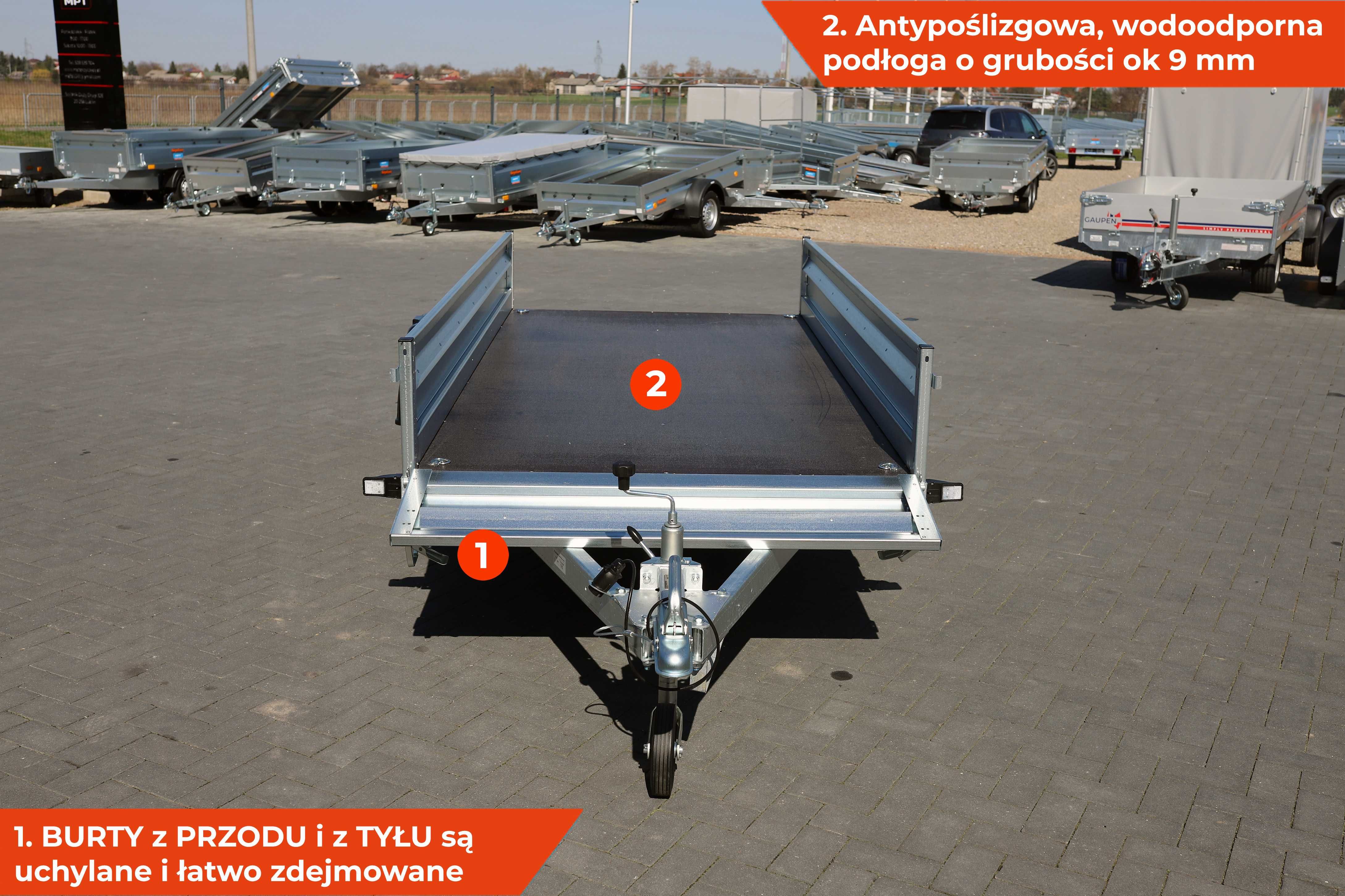 ZASŁAW 265RS 265x132x35 265 RS przyczepka samochodowa na resorach NOWA