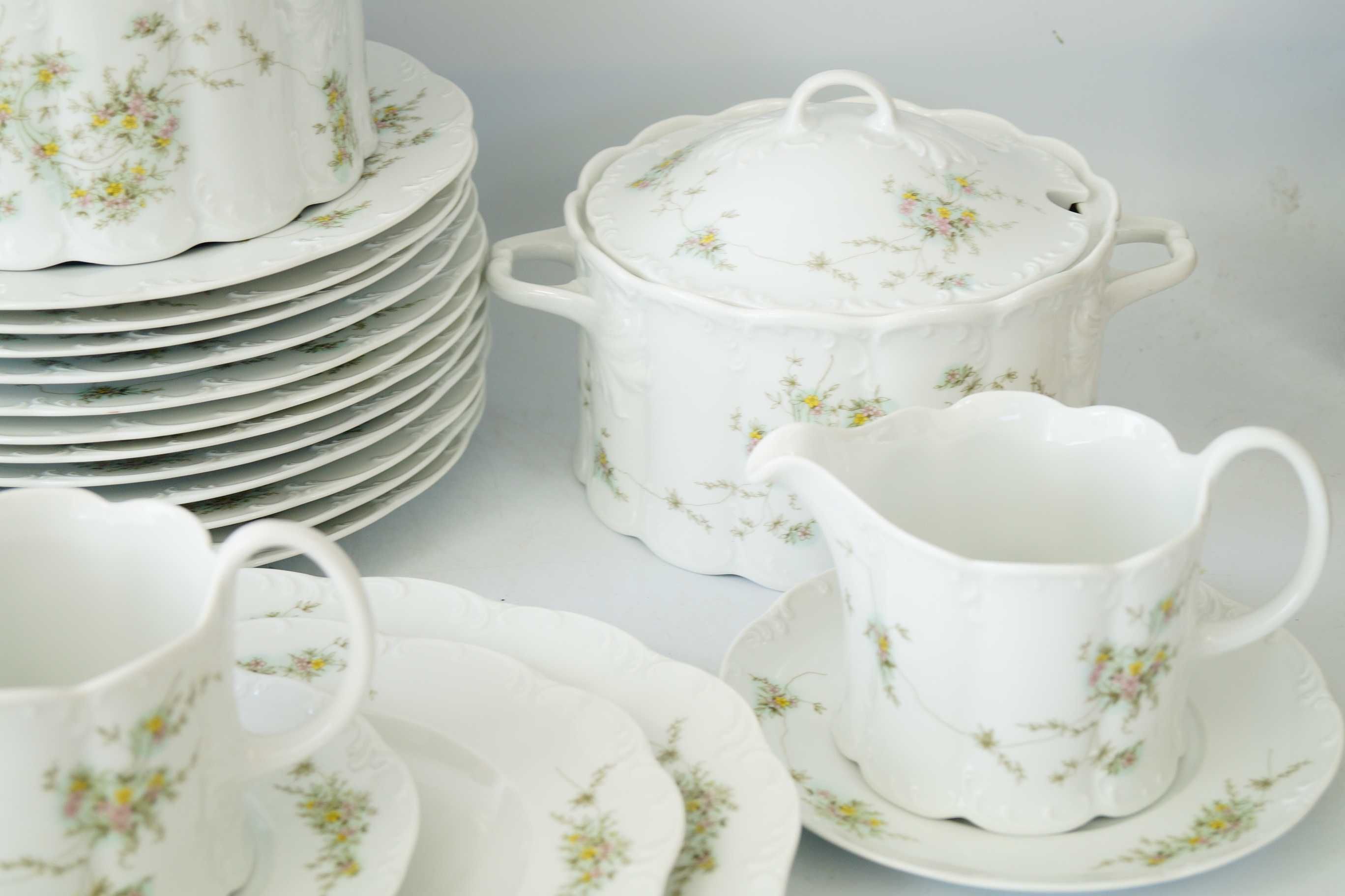 Rosenthal Monbijou Grune Ranke serwis obiadowy 8-12 os bulionówki