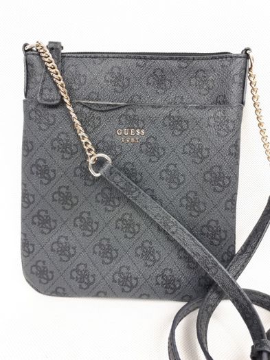 Torebka listonoszka GUESS grafitpwa monogram torba