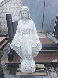 Matka Boska Maryja z białego marmuru 160cm wysokość