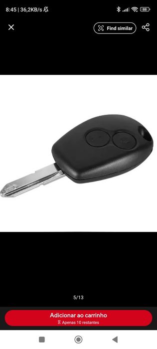 Capa chave 2 ou 3  botões Renault Dacia