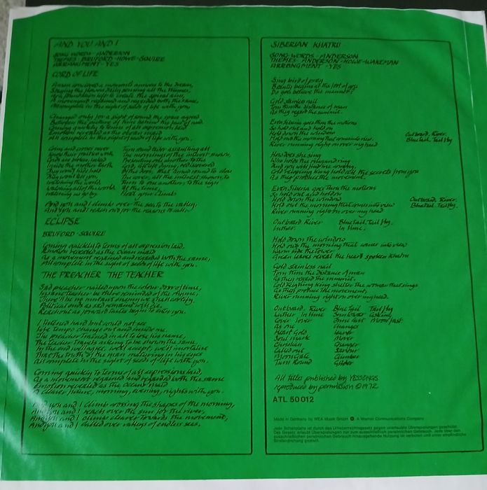 Yes - Close To The Edge LP (Pfanz)