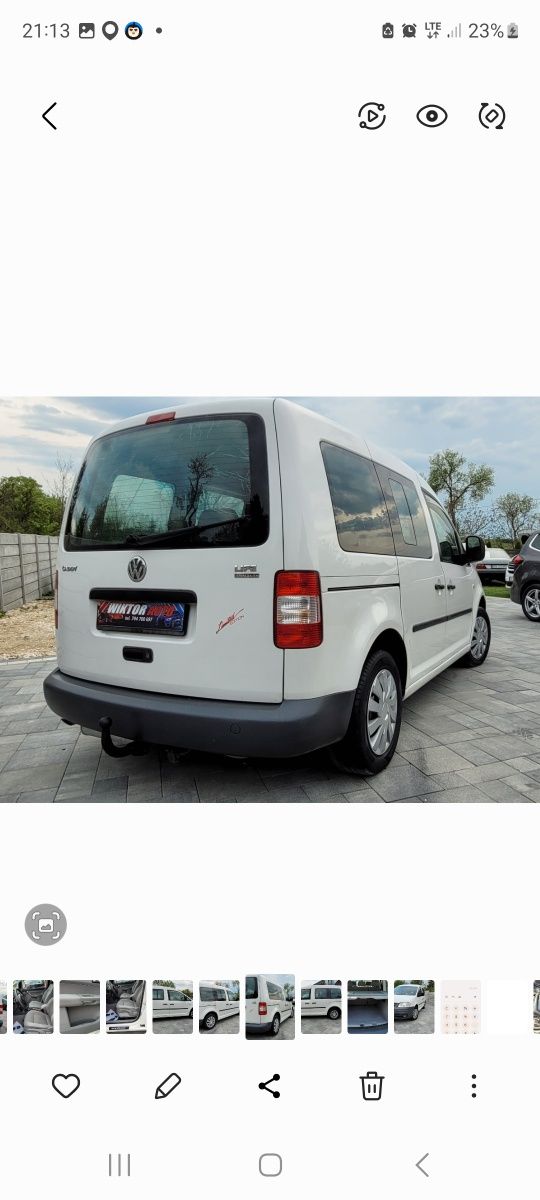 VW Caddy*2007 rok*2,0 B+CNG*5 osobowy*Klima*