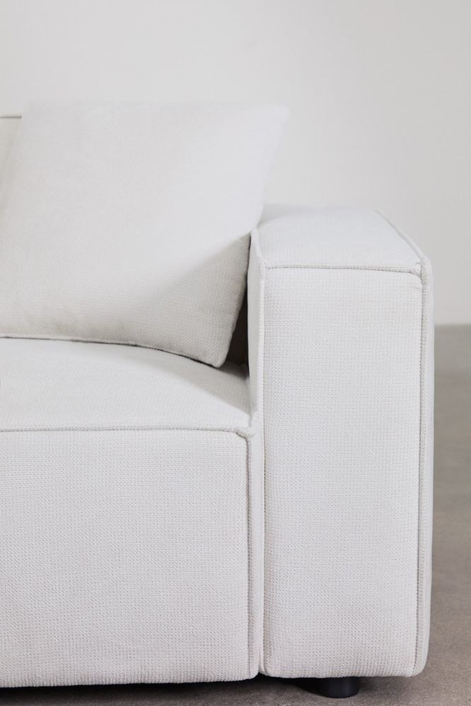 Sofa de dois lugares em tecido basian boucle