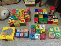 Кубики, мягкие кубики, кубикі, м'які кубикі пазли, кубики конструктор