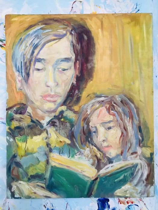 За читанням книги. Портрет