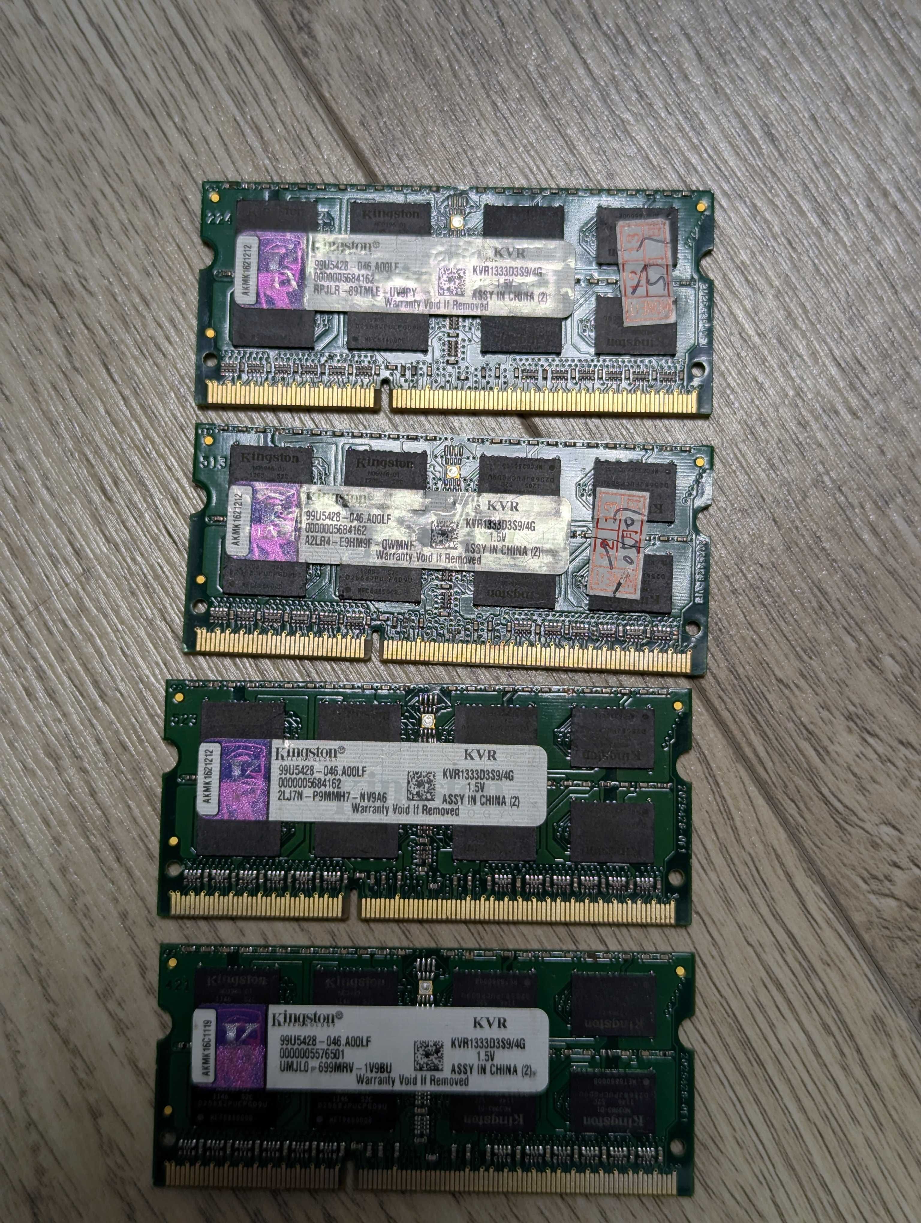 DDR3 so-dimm 4 gb 8 штук стан невідомий