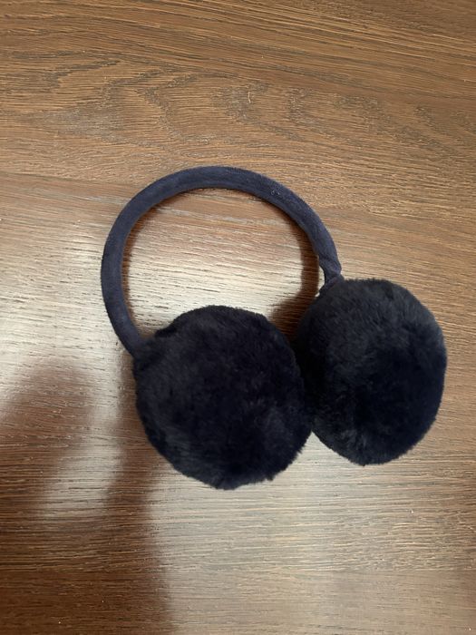 Granatowe nauszniki dla dziewczynki
