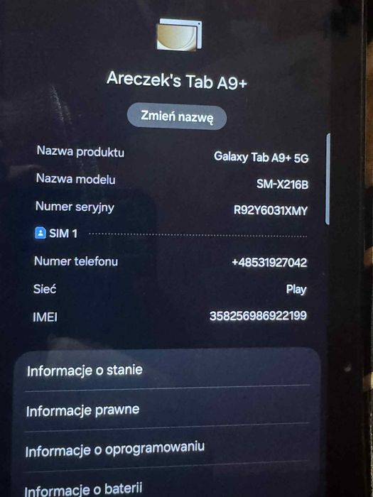 Tablet Samsung A9+ 5G
