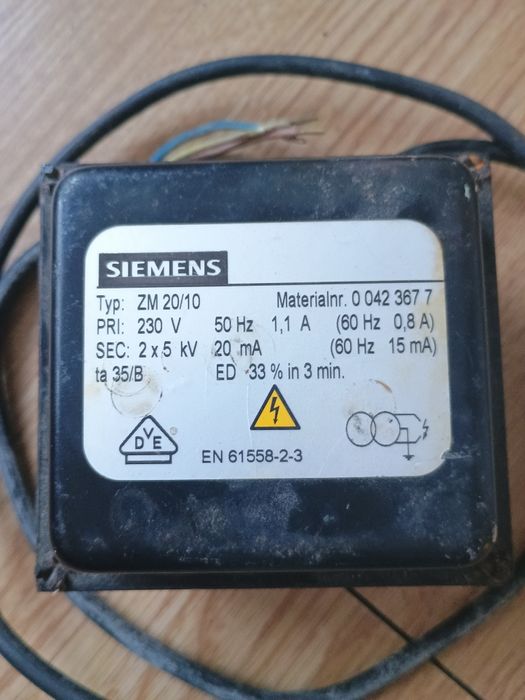 Transformator zapłonowy Siemens