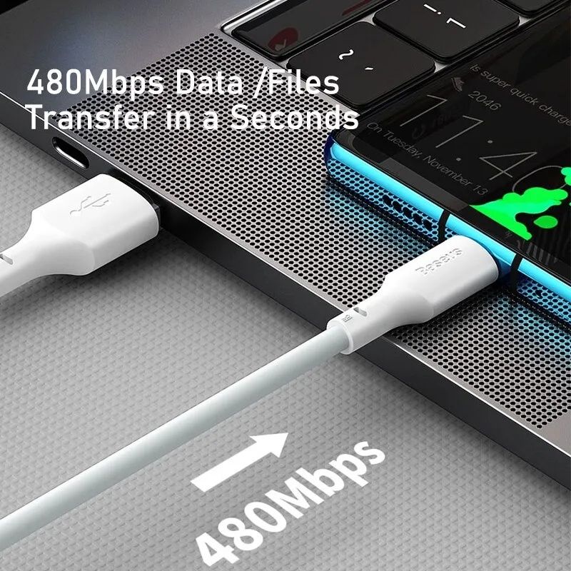 Кабель iPhone oригинал Baseus в наборе 2 кабеля для зарядки айфона