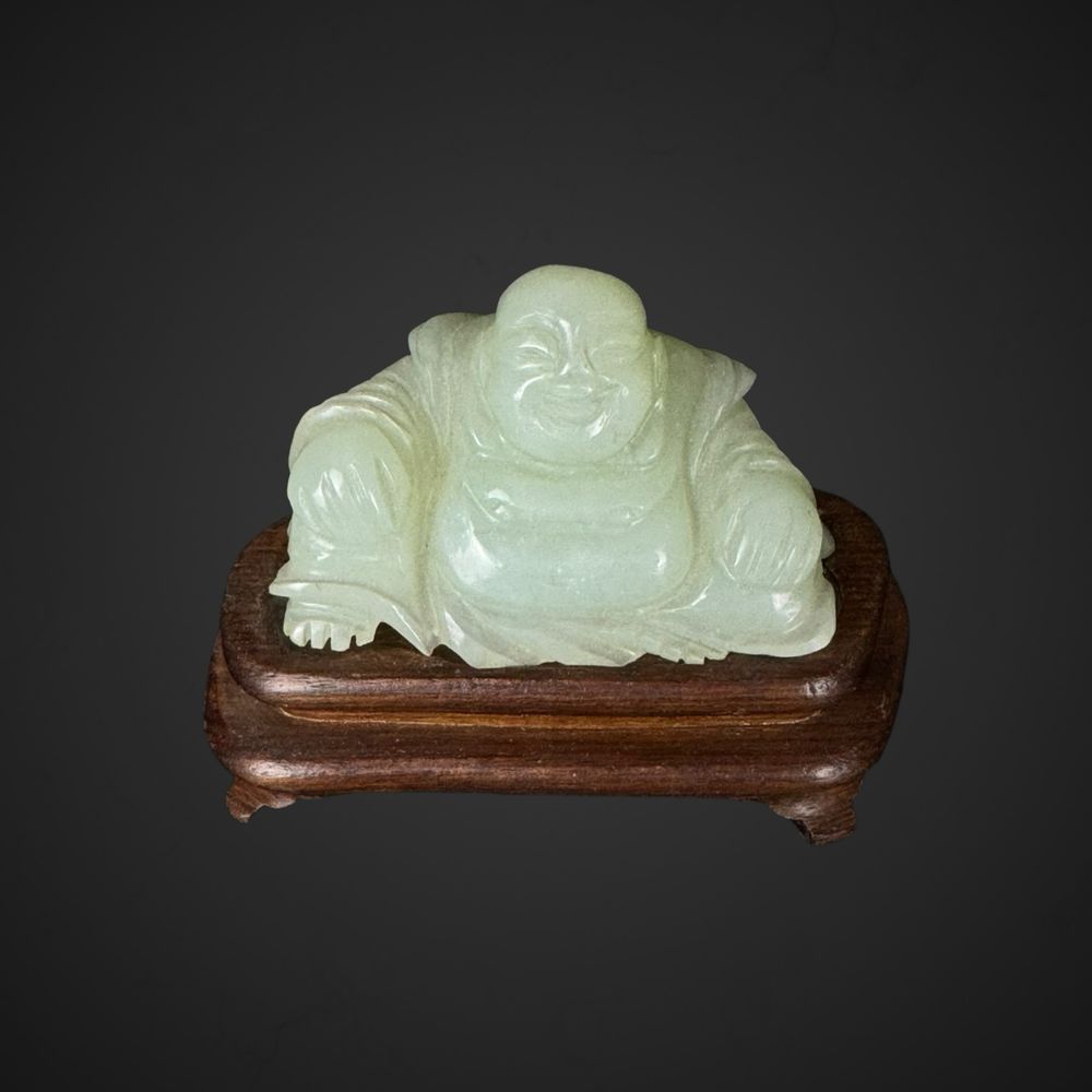 Figurka budda azja chiny Jadeit/nefryt na podstawce B41/61813