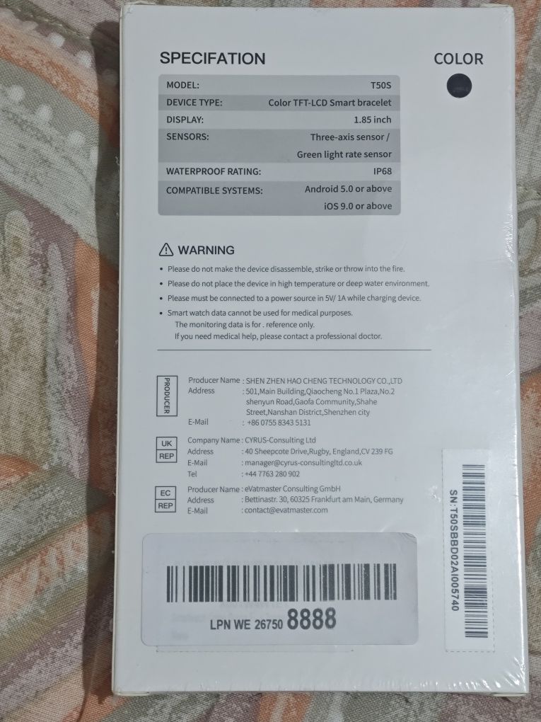 Smartwatch preto