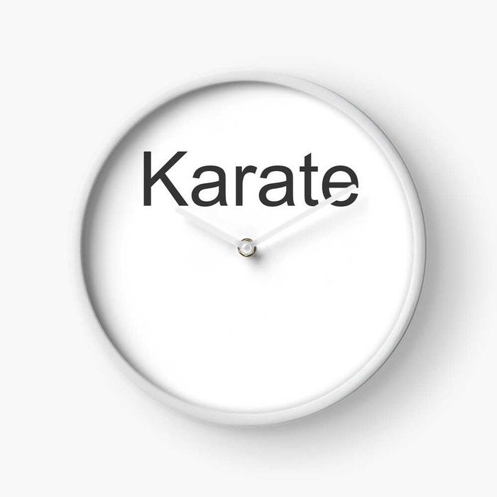 Relógio de parede com o Tema de Karate. Toda hora é hora de Karate