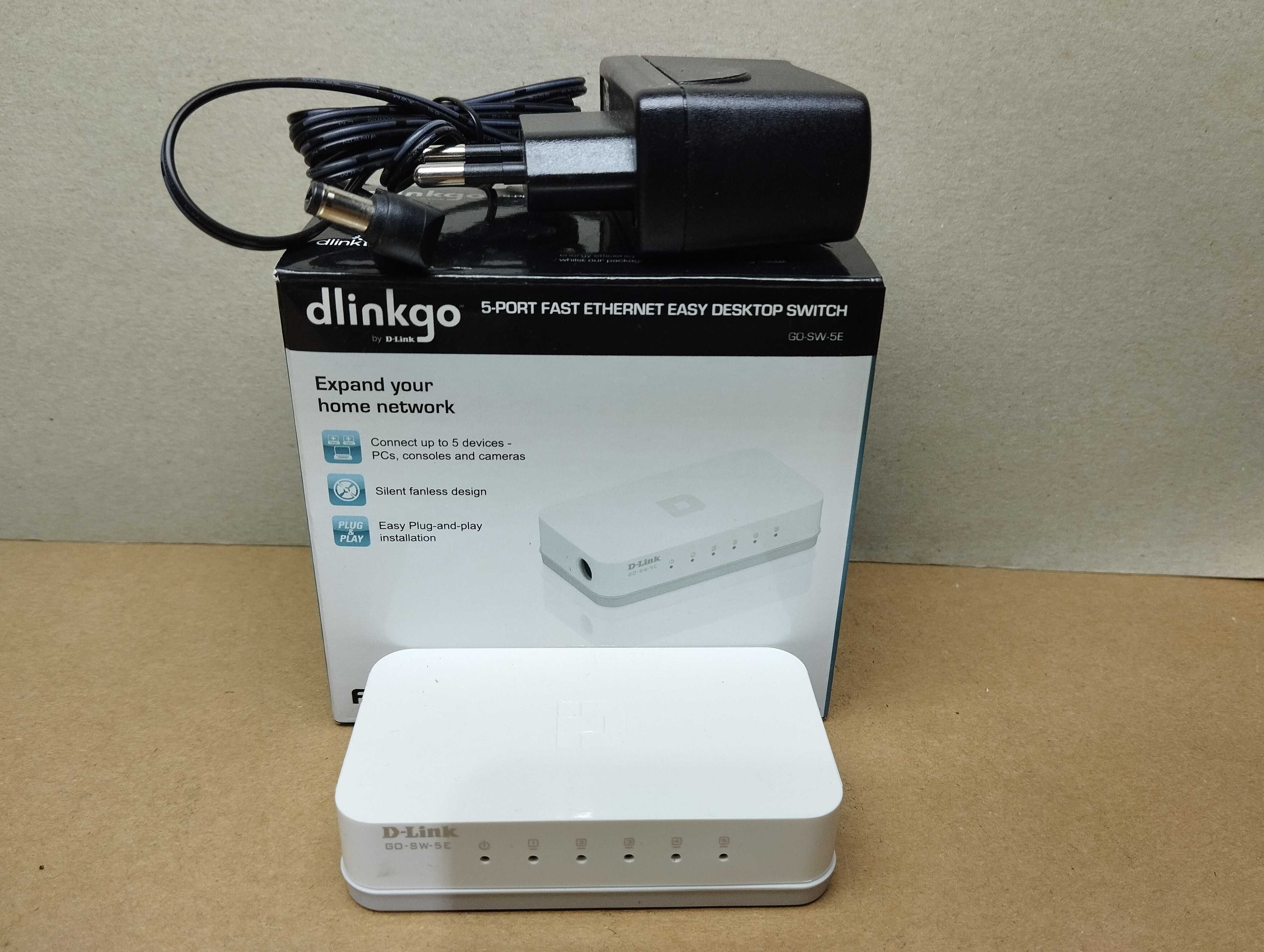 Switch Ethernet 5 portas Dlinkgo
