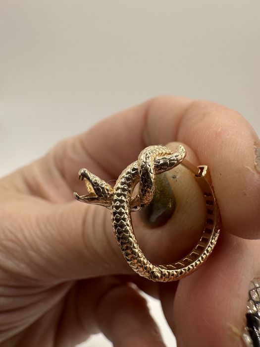 Сережки С2124, Змія, від 3.99г Золото (червоне ) 585 проби