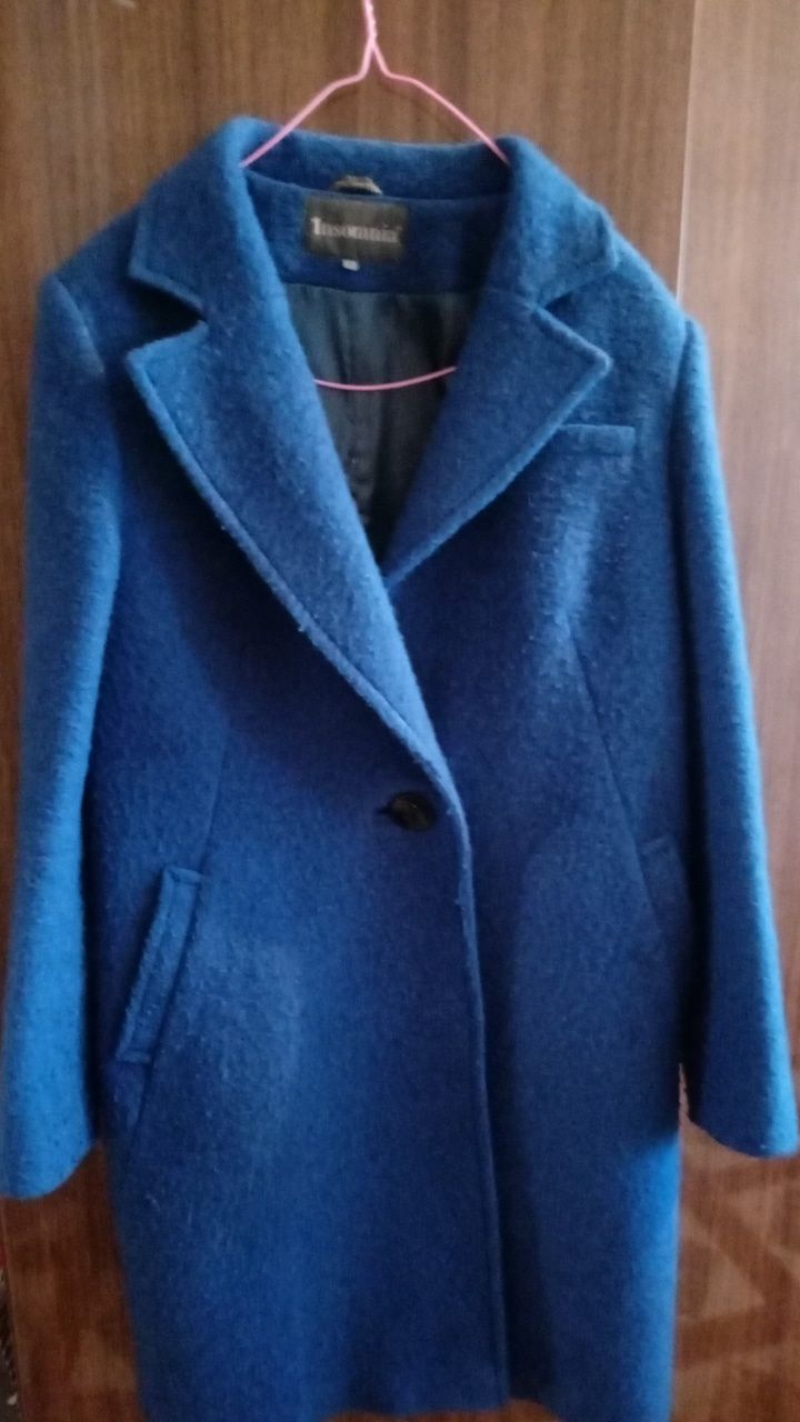 Пальто женское темно - синее