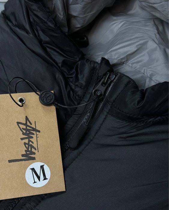 Пуховик Stussy, чоловічий, чорний, теплий, куртка зимня, якісна.