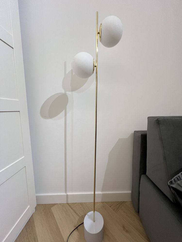 Lampa podlogowa Złota 157 cm
