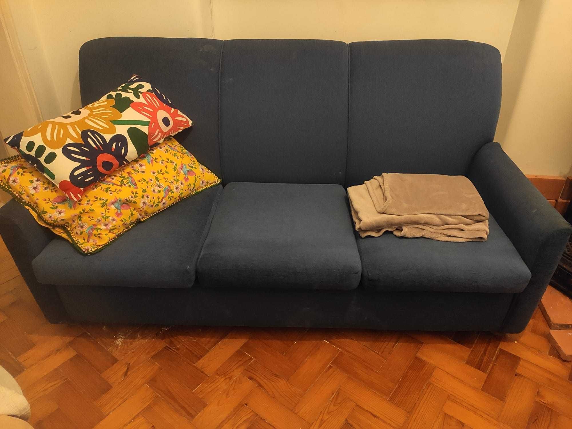 Sofa cama cor azul