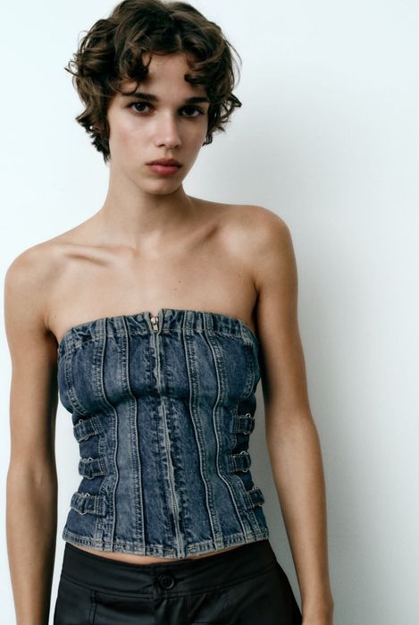 Джинсовий топ зара