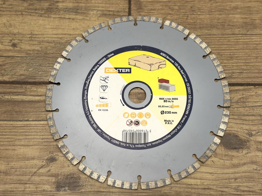 Tarcza Diamentowa Dexter 230 x 22,23 mm – Do betonu
