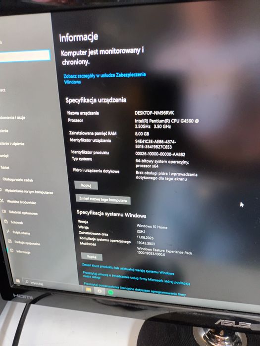 Komputer stacjonarny Ram 8gb GTX1050 dysk 1TB