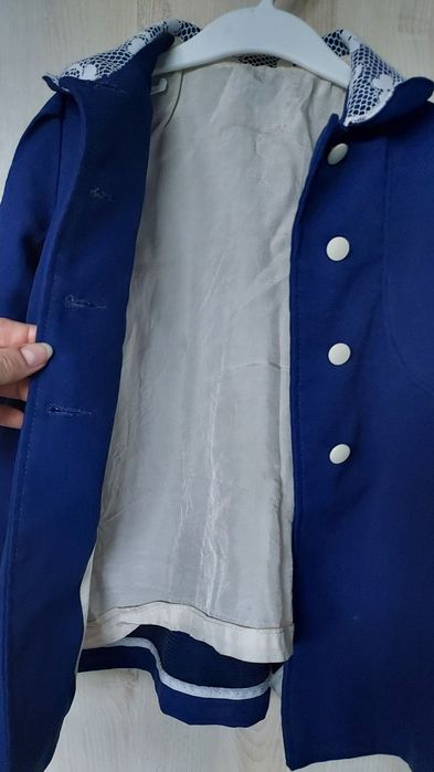Stary płaszczyk SEARS dziewczęcy oryginalny vintage granatowy