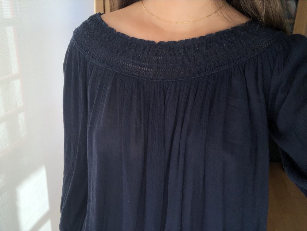 Blusa fluida azul