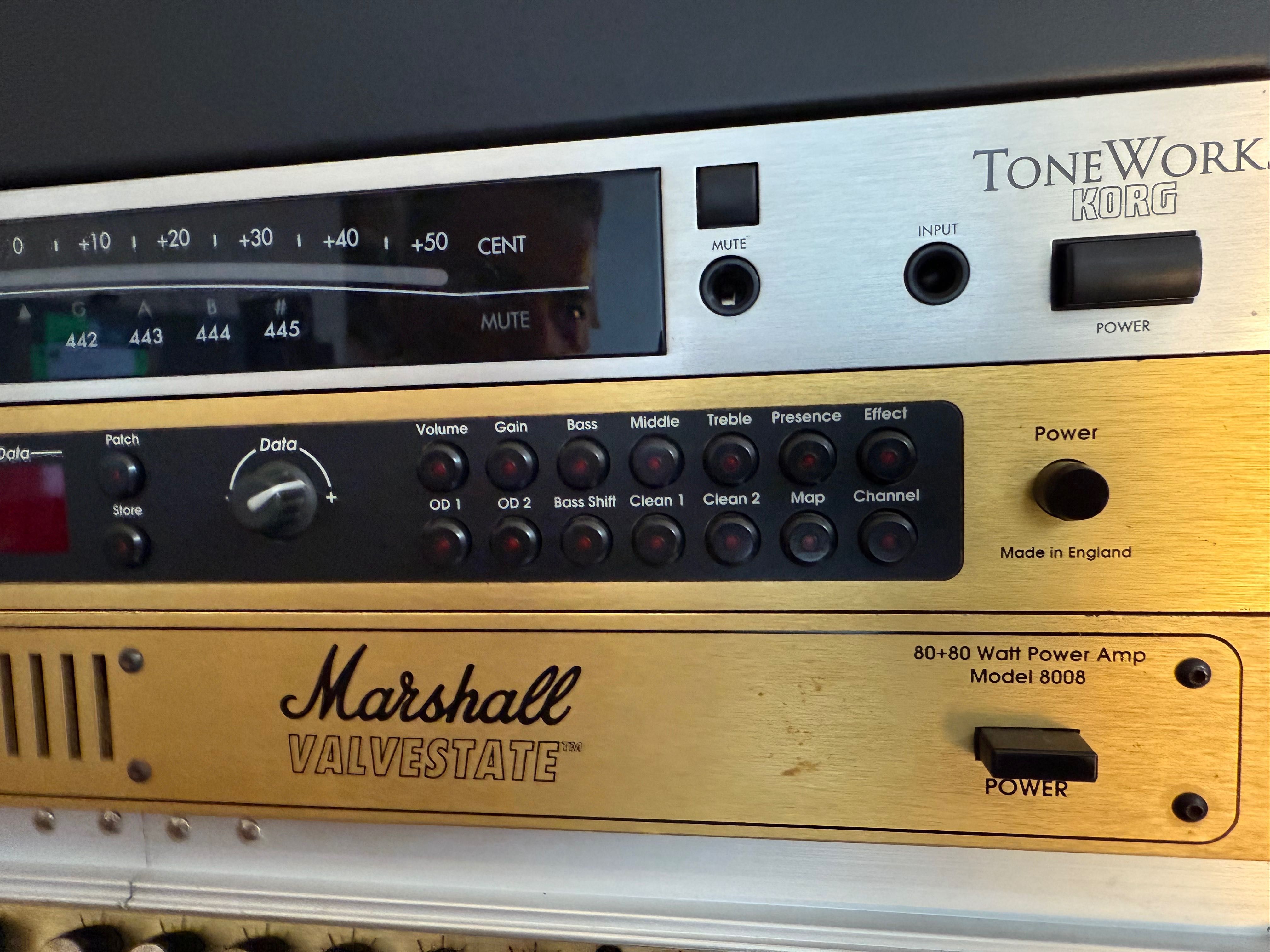 Rack Completa Marshall Valvestate 8008 JMP1 Korg Afinador