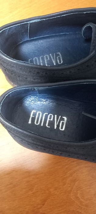 Sapatos de homem,camurça azul escuro da Foreva