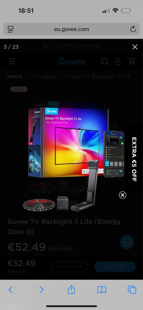 Govee TV Backlight 3 Lite oswietlenie telewizora