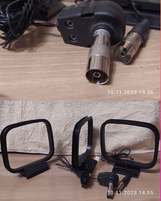 Телескопічні FM антени, з перехідником "мама" для музичного центру.