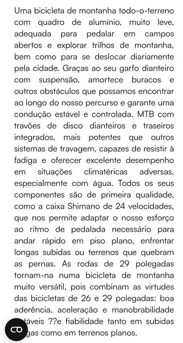 Bicicleta MOMA gtt Mountain Bikes- NOVA-nunca usada 
GTT 29 5.0 Moun