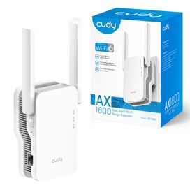 Cudy - Repeater Wi-Fi 6 Cudy Re1800, wzmacniacz sygnału, LAN, biały