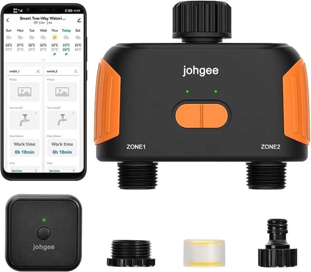 Inteligentny timer wody  zraszacza  Wi-Fi, 2 wyjścia.