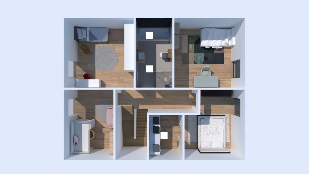 Osiedle domów jednorodzinnych na obrzeżach miasta