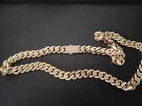 Złoty złoto 585 14 k łańcuch łańcuszek męski Cuban chain