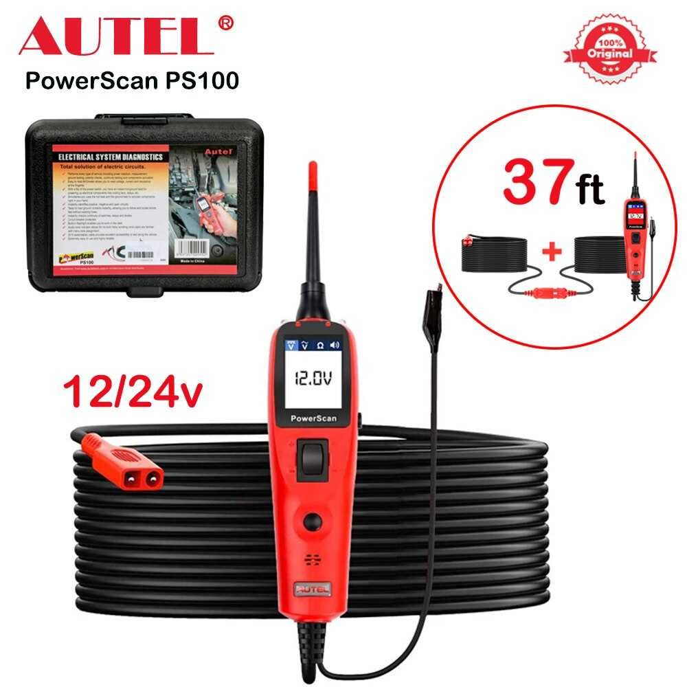 Máq. Teste circuitos elétricos auto Autel PowerScan PS100 - 12V/24V