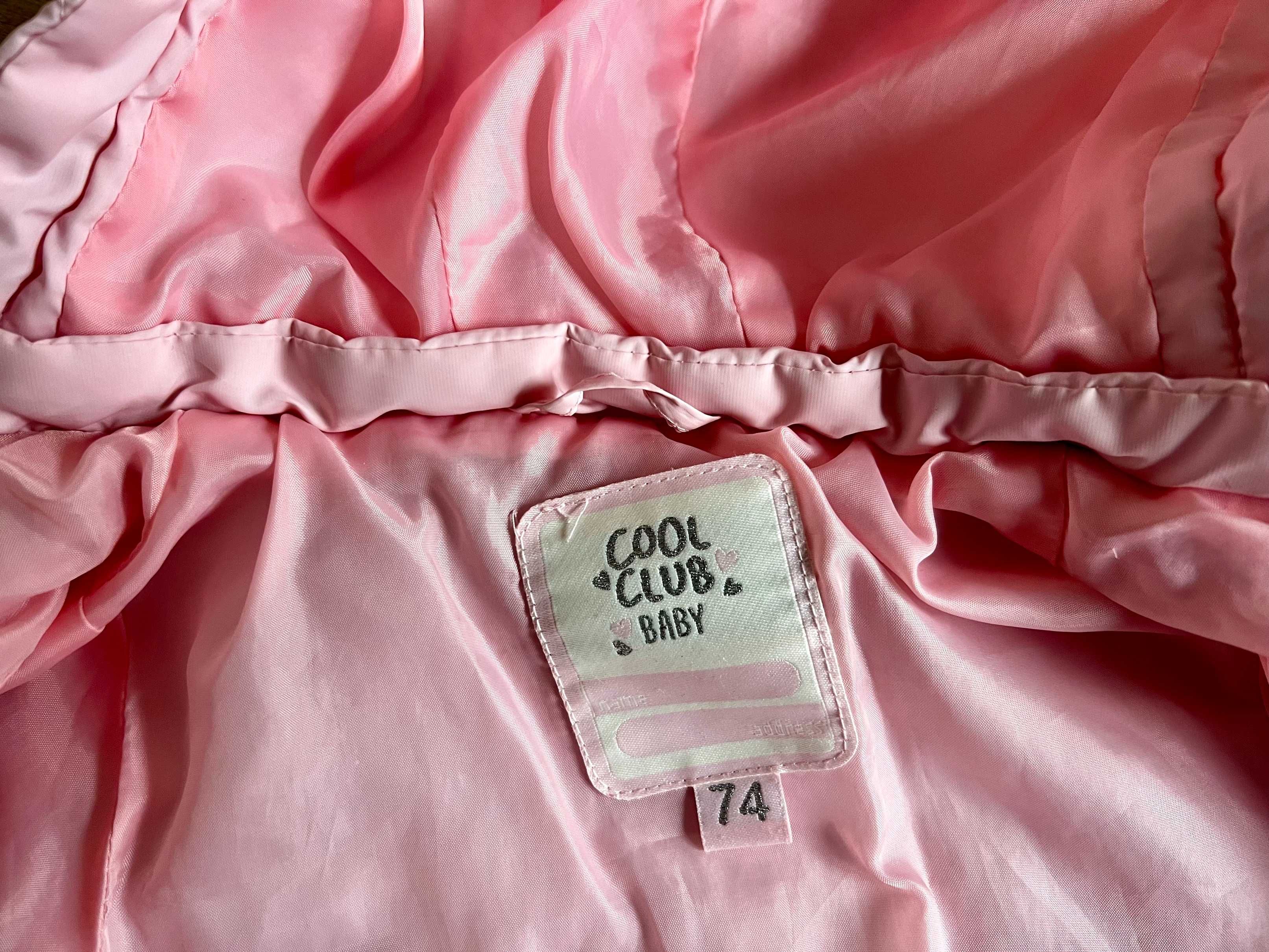 Cool Club kurtka wiosenna pikowana różowa rozmiar 74