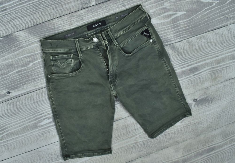 Replay Anbass Short Męskie Spodenki Jeansowe 31 Hyperxflex