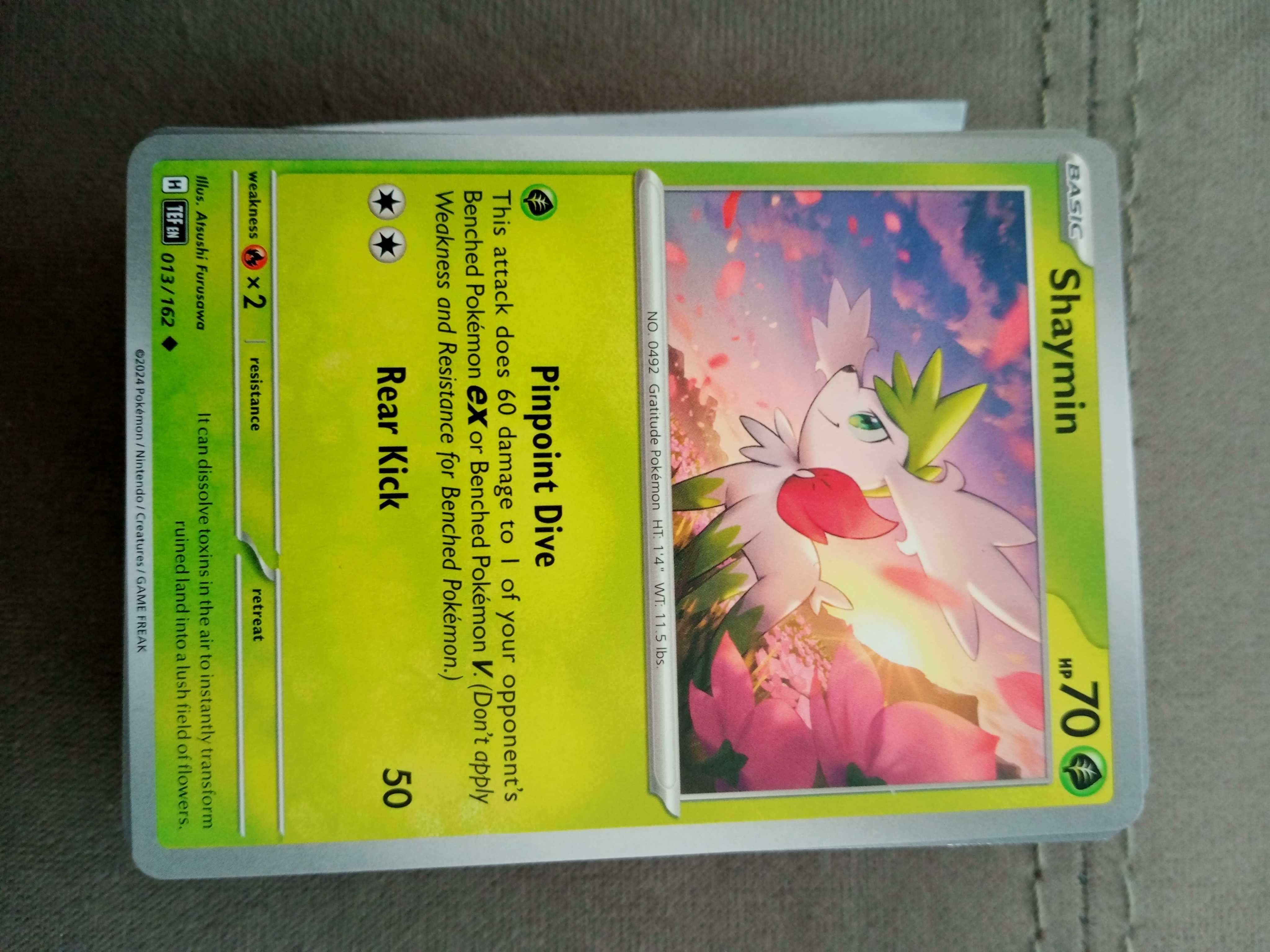 Karta Pokemon Scarlet and Violet Temporal Forces 013/162 Shaymin, nowa