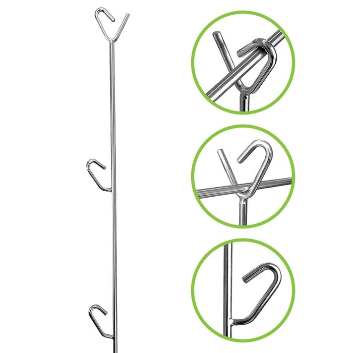 Kije na ognisko nierdzewne do grilla widełki do kiełbasy odwrócone -WO
