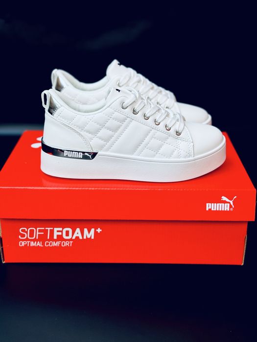 Кросовки Пума Осенние на толстой подошве / красовки Пума белые