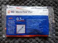 Strzykawki insulinowe BD Micro Fine Plus 0,5ml 0,30mm (30g) x 8mm