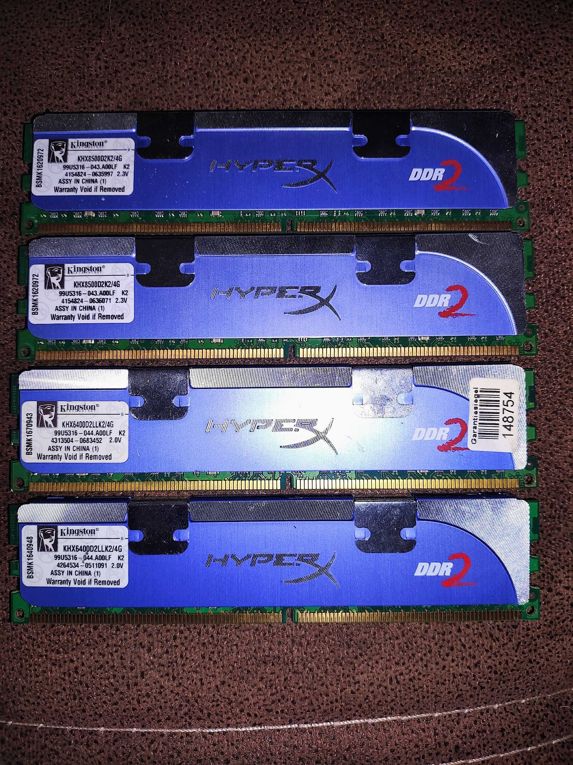 Оперативна пам'ять Kingston hyperX DDR2 8Gb (4х2Gb) 800 MHz